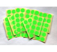 135 Lime Green Round Stickers - Sticky Coloured Self Adhesive Labels for Colour Coding