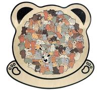 135-Piece Colored Panda Shaped Wooden Jigsaw Puzzle, Wooden Jigsaw for Animal Shape, Panda Shaped Wooden Jigsaw Puzzle, Creative Puzzles Gifts for Pandas Lovers, Decorative for Living Room, Bedroom