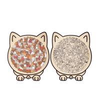 135-Piece Morandi-Colored Cat Shaped Wooden Jigsaw Puzzle,Cat Shaped Wooden Puzzle,Framed By Adorable Outlines,Creativepuzzle Gifts For Lovers, Home Decor (B+D)