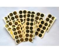135 Shiny Gold Round Stickers - Sticky Coloured Self Adhesive Labels for Colour Coding
