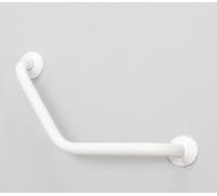 135° White Angled Shower Bath Grab Bar Rail Bathroom Support 200 x 200 mm, Ø 25