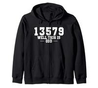 13579 Well This is Odd Humorous Mathematician Math Pun Zip Hoodie