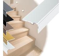 135cm/4.4ft Step Treads Anti-Slip Stair Edge Protector, 115cm/3.8ft Waterproof Stair Nose Molding Trim for Indoor Outdoor Staircases(Grey,105cm/3.4ft)