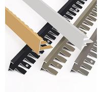135CM Black Tile Trim F-Profile - 2 Pack Ceramic Edge Profile for Floor & Wall Applications, Perfect for Modern Interior Design & Home Renovation