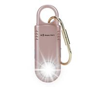 135dB Rechargeable Personal Safety Alarm Built-in Ultra-Bright Torchlight. Non Slip Grip Keychain Emergency SOS Siren for Women, Students, Night Runner. Loud Sound Hiking Bear Alerts Hook. Rose Gold