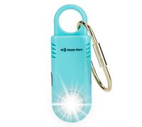 135dB Rechargeable Personal Safety Alarm Torchlight Non Slip Grip Keychain Siren for Women, Gilrs,College Students. Emergency Mutual SOS Paging Alerts Loud Sound Strobe Light Hiking Bear Alarm. Aqua
