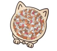 135pc Cats Puzzle Made From Natural Wood with Modern Palette Puzzle Craft Artistic Cats Shaped Puzzle