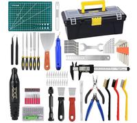 135PCS 3D Printer Tools & Accessories Kit,3D Printing Tool Set with Tool Box,3D Printer Accessory Including Nozzle Cleaning Kit,Electric Polishing Machine,Deburring Tool,Sanding Pens,Deburring Kit