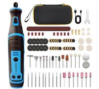 135pcs Mini Rotary Tool Set, Electric Grinder Kit Speed-Adjustable Cordless Drill Handmade DIY USB Mini Engraver Polisher, for DIY Drilling Grinding Cutting Sanding (Blue)