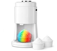 135W Electric Ice Shaver, 2-Setting Snow Cone Maker | One-touch operation with fine snow and coarse ice settings, foldable design, 50-60dB operation and included ice mould.