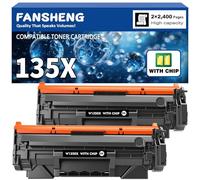 135X 1350X 【with chip】 Toner cartridge compatible with HP LaserJet M207 | 2400 pages High Yield 135A 1350A for LaserJet M209d M209dw M234 M234dw M207 M207dw M209sdw M207sdw W135X W135A W1350A