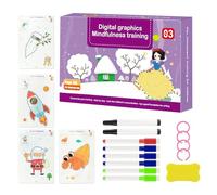 136 Pages Handwriting Practice Books for Toddler - Include Alphabet & Drawing, Reusable Scribble Smart Workbook with 8 Pens & Eraser, Learn to Writing Practice Activity Book for Kids Ages 2 3 4 5 6