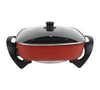 1360W Electric Hot Pot Cast Aluminum Heat Insulation Non Stick Cooker Pot 5L Capacity UK Plug 220V