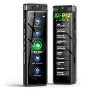 136GB AI Voice Recorder, TIMMKOO Digital Voice Recorder with Playback, Offline Transcribe and Online Summarize/Mindmap/Translation Base on AI Technology, Voice Activated Audio Recorder (Grey)