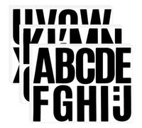 136PCS 10 cm Large Vinyl Letter Stickers, Black Waterproof Self-Adhesive Alphabet Stickers, for Posters, Notice Boards, Mailboxes, House Address Signs, Wall Décor, Classroom Displays, Crafts (Black)