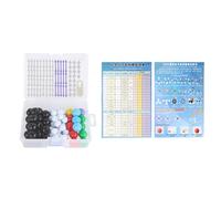 136PCS Organic Chemistry Molecular Model, Molecular Structure Kit, Visual Study Aid, 3D Science Set with 59 Atoms 76 Bonds for Students Teachers, Plastic Storage Box