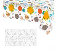 137*274cm Giant Colouring Table Cloth,Coloring Tablecloth for Kids,Paper Tablecloths Cosmic Rectangular Table Cover for Parties,Art Coloring Educational Tablecloth Party Supplies for Boys Girls