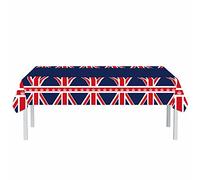 137*274cm Union Jack Table Cloth, Kings Coronation Decorations Table Cloth,King Charles III Union Jack Crowns Party Plastic Tablecloth for street party Table Covers National Events King to the Throne