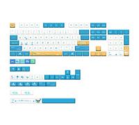 137 Keys PBT Keycaps XDA Profile DYE SUB Customizable for MX Switch Mechanical Keyboard 137 Keys Blue White 137 Keys Ocean Trip Blue White XDA Keycaps PBT