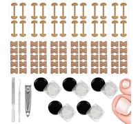 137 PCS Ingrown Toenail Corrector Kit, Breathable Ingrown Toenail Kit Includes Nail Correction Patch, C-Pads, Nail Clipper and 2 Tools