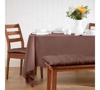 (137 x 178 cm, Brown) Plain Cotton Tablecloth