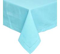 (137 x 228 cm, Blue) Plain Cotton Tablecloth