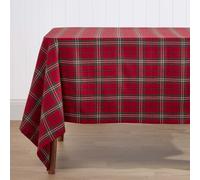 Prince Edward Tartan Christmas Tablecloth, 137cm x 228cm Homescapes Red One Size