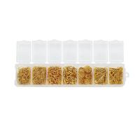 1370PCS/Set 3 4 5 6 7 8 10 mm Open Jump Ring Connectors DIY for Necklace Bracelect Jewelry Making Kits Finding Supplies Sets-Gold_b