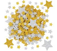 1376Pcs Glitter Foam Star Stickers,Large&Small Foam Shape Stickers Self Adhesive,Colorful Sticky Stars for Arts Craft Posters Supplies Scrapbooks Reward Chart Home Decor Christmas (8,Gold and Silver)