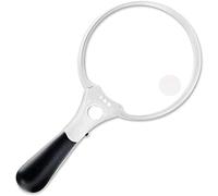 137mm Large Hand-held 3 LED Lights, 3 Lenses, 3 Multiple Reading Identification Multi Purpose Magnifier Mage
