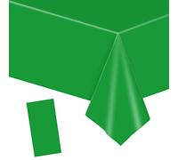 137x274cm Green Plastic Table Cloth Table Cover,Green Party Table Cloths Tablecover Table Decorations,Tablecloth Party for Kids Adults Birthday Picnic,Dining,St. Patrick's Day,Christamas Parties