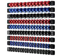 138 Clips Socket Holder Set 9Pc Storage Rack 3 Drive Sizes Uk