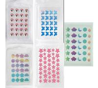 138 Pimple Patches - Invisible, Breathable Salicylic Acid Hydrocolloid Patches - Comes in colorful shapes like Christmas penguins and pink stars to cover breakouts and blackheads