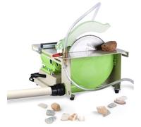 1380W Mini Table Saw & Polisher - 500-7000 RPM Adjustable Bench Buffer Machine for Rock Lapidary, Jewelry Faceting & Polishing with Tool Set