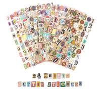 1388Pcs Vintage Letter Stickers for Scrapbooking Supplies Alphabet Sticker