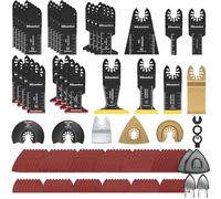 138Pcs Multi Tool Blade, Titanium Multitool Blade Kits, Multi Tool Blade | Multitool Blades for Wood Nails, Drywall, Japanese Tooth, Universal Oscillating Saw Blades Compatible with Ryobi Makita