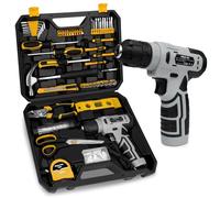 139-Piece Tool Set - Tool Kit with 8V Cordless Drill Driver in ToolBox Storage Case, General Household Drill Set for Home Repairs, Handyman, DIY Projects