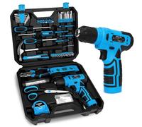 139-Piece Tool Set - Tool Kit with 8V Cordless Drill Driver in ToolBox Storage Case, General Household Drill Set for Home Repairs, Handyman, DIY Projects