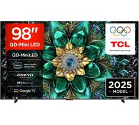 [£1399 with Voucher, No Code Reqired] TCL 98Q6C-UK 98" QD-Mini LED TV, 4K HDR Premium 1000nits, Smart TV Powered by Google TV (Dolby Vision IQ & Atmos, Onkyo 2.1 Sound System, 144Hz Motion Clarity Pro