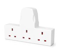 13A 3 Gang UK 3-Pin Power Adapter Multi Plug Socket Extender, Compact Cable-Free Design, BS 1363-3 Certified for Home, Kitchen & Office Use