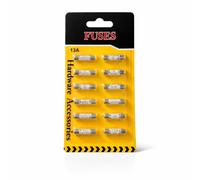 13A Fuse Pack UK 250V Plug Top Fuses 13 Amp Household Electrical Fuses Cartridge Type For Mains Plugs Safety Replacement Fuse Kit