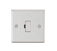 13A Fused Spur Unit - Square Edge Brushed Chrome
