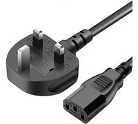13A Fused UK Power Cable, 3 pin 1.5 Metre Mains Power Lead UK Plug Kettle Lead Universal AC Power Cord for LED LCD Smart TV, PC, Laptop, Monitors, Electric Kettles, Rice Cookers, etcs
