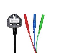 13A MAINS TEST CORD LEAD - RED GREEN BLUE - SUITABLE FOR ALL FLUKE MFT's | FITS FLUKE 1651, 1652, 1653, 1654, 1662, 1663, 1664FC, 1672, 1673 & 1674 MULTIFUNCTION TESTER
