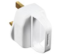 Masterplug Plug with 13 Amp Fuse and Handle, 69 x 51.5 x 50 mm, White