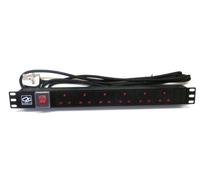 13A Power Distribution Unit Strip 6 Way Horizontal UK PDU