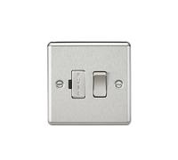 Knightsbridge CL63BC Rounded Edge 13A Switched Fused Spur Unit - Brushed Chrome