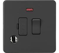 13A Switched Fused Spur with Neon and Flex Outlet - Anthracite