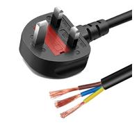 13A UK Plug Power Cord, 0.75mm² 3-Conductor Cable, Max 10A Continuous Load, 1.5m Power Cord with 13A Fuse - Suitable for Laptops, Monitors, and Low-Power Kitchen Appliances