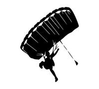 13CM*16.7CM Skydiving Parachute Stickers Decals Vinyl(2Pcs)